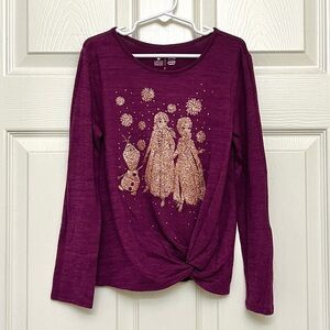 Girls Jumping Beans Disney Frozen Knit Graphic Long Sleeved Shirt Size 7